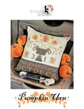 QUAINT ROSE NEEDLEARTS "Pumpkin Urn" Counted Cross Stitch Pattern, October, Fall, Chart, Pattern Only