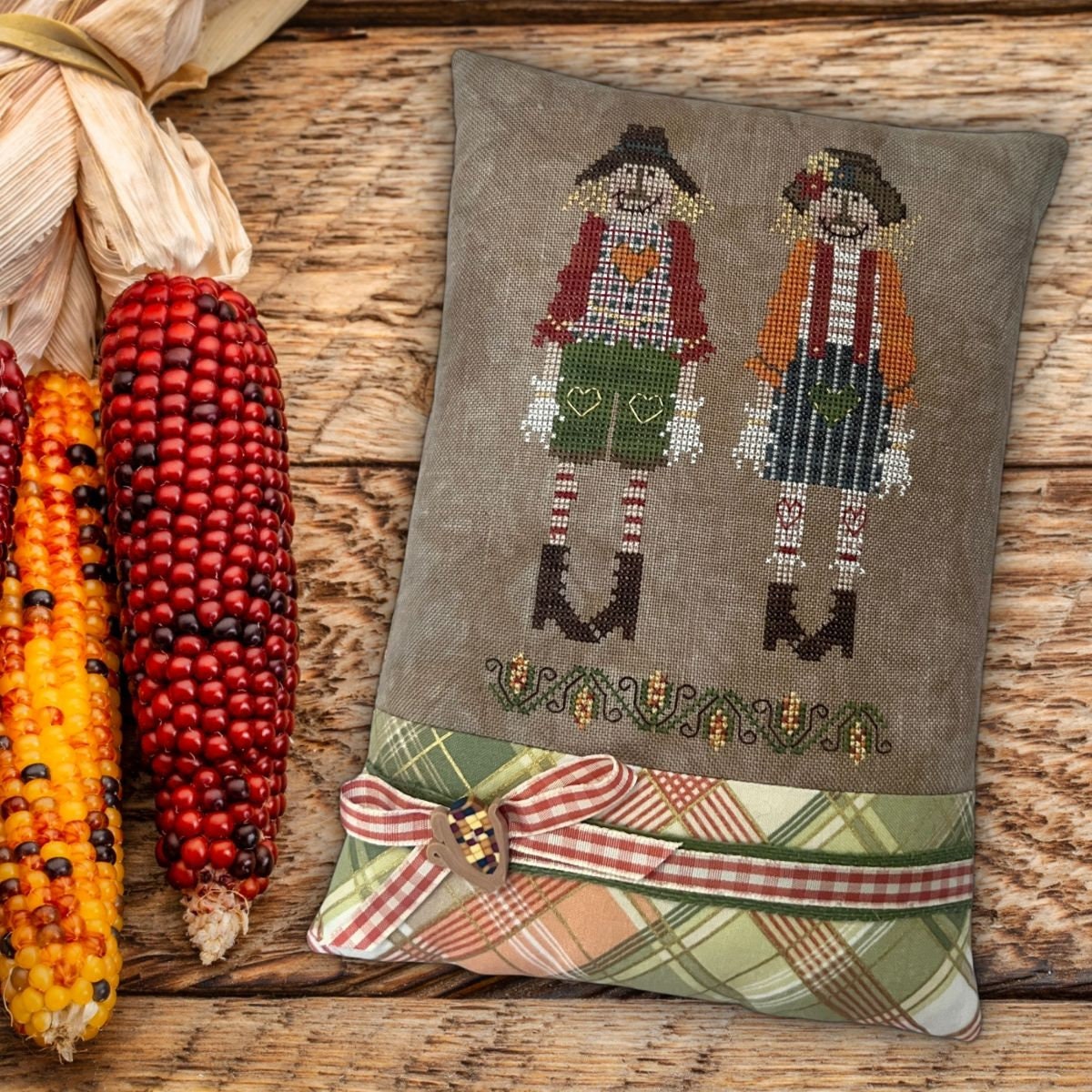 DIRTY ANNIE'S "Autumn Scarecrow" Counted Cross Stitch Pattern, Chart, Fall, Pattern Only
