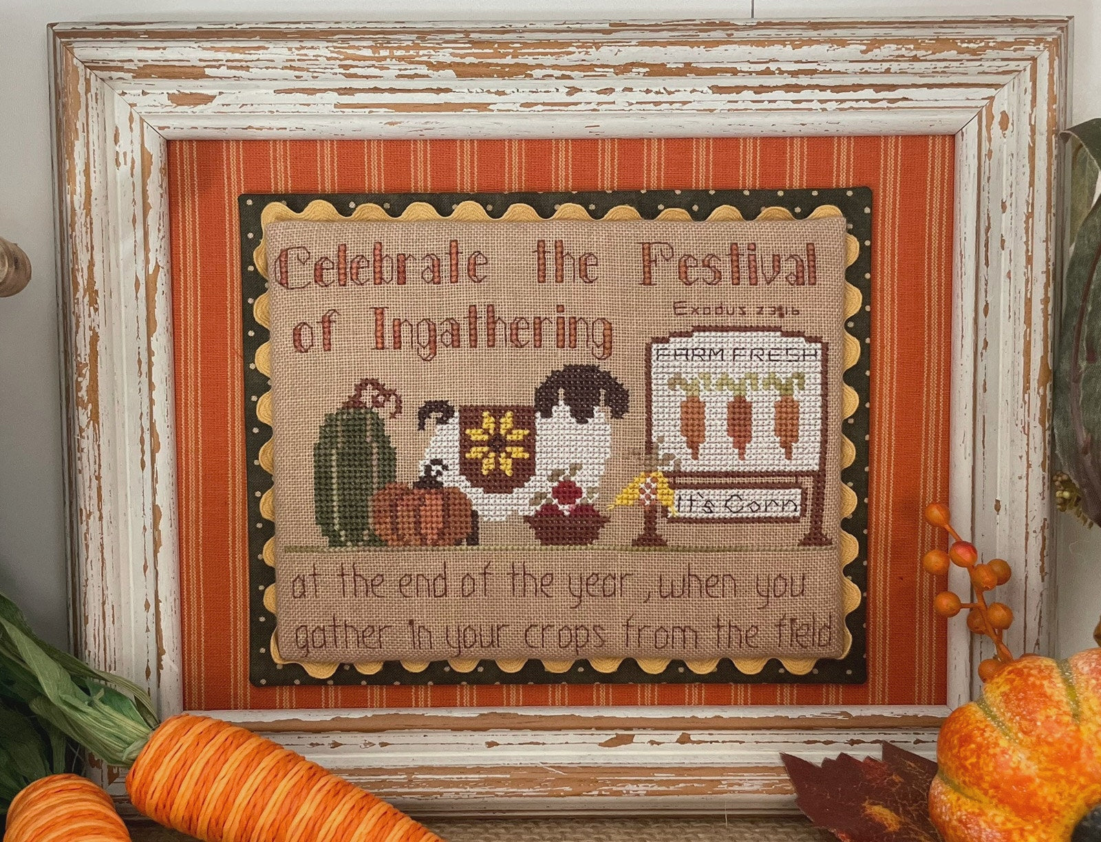 MANI DI DONNA "The Festival Ingathering" Counted Cross Stitch Pattern, Fall, Chart, Pattern Only