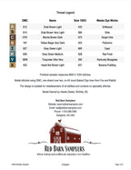 Red Barn Samplers "EF Sampler" Counted Cross Stitch Pattern, Chart, Pattern Only