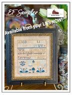 Red Barn Samplers "EF Sampler" Counted Cross Stitch Pattern, Chart, Pattern Only