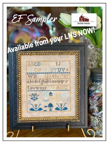 Red Barn Samplers "EF Sampler" Counted Cross Stitch Pattern, Chart, Pattern Only