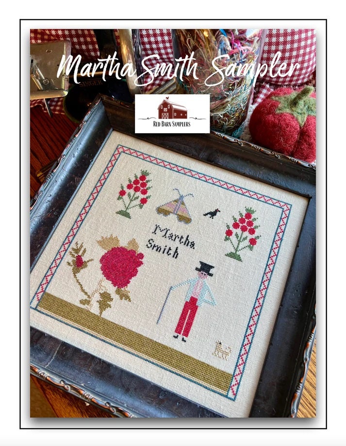 RED BARN SAMPLERS "Martha Smith Sampler" Counted Cross Stitch Pattern, Sampler, Chart, Pattern Only