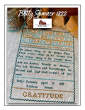 RED BARN SAMPLERS "Betty Sumner 1822" Counted Cross Stitch Pattern, Reproduction Sampler, Chart, Pattern Only