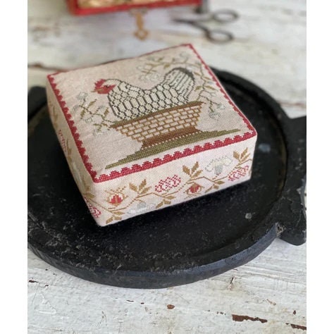 STACY NASH DESIGNS "Big Chicken Little Chicken Pinkeep" Counted Cross Stitch Pattern, Needlework Market 2023, Pattern Only