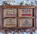 PUNTINI PUNTINI "Seasons Houses" Counted Cross Stitch, 4 PATTERNS, Chilly Winter, Warm Spring, Hot Summer, Cozy Autumn, Pattern Only