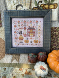Pansy Patch Quilts and Stitchery "Autumn Garden at Cranberry Manor" Counted Cross Stitch Pattern, Sampler, Fall Needlework Marketplace 2023