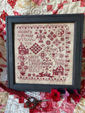 Pansy Patch Quilts and Stitchery "Red Bunny Sampler" Counted Cross Stitch Pattern, Chart, Needlework Marketplace 2023