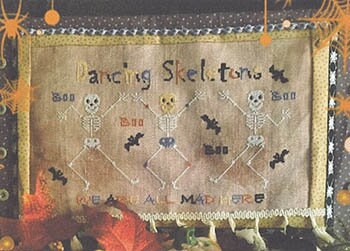 STITCHES AND STYLE "Dancing Skeletons" Counted Cross Stitch, by M. Paoletti, Autumn, Fall, Halloween, Pattern Only
