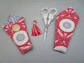 SCISSOR CASE  Tilda 'Bon Voyage' OOP Fabrics ~ Sheath - Holds 4" Embroidery Scissors  Made Exclusively for Kingsland Needle Art