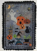 PRAISEWORTHY STITCHES "Pumpkin Potion - A Wee Haunting" Counted Cross Stitch Pattern, Chart, Halloween, Pattern Only
