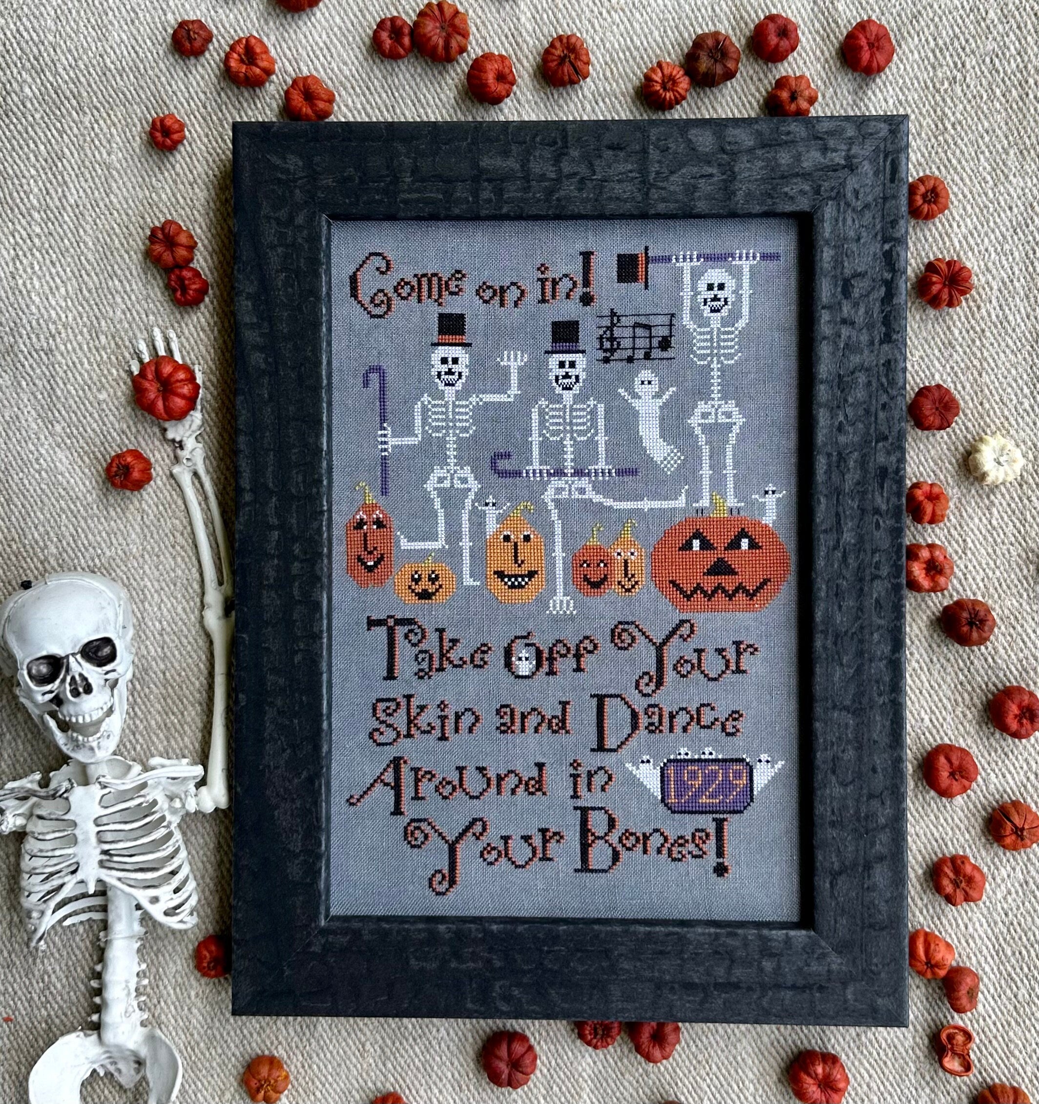 KATHY BARRICK "Come On In!" Counted Cross Stitch Pattern, Chart, Halloween, Pattern Only