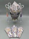 SCISSOR CASE  Tilda 'Bon Voyage' OOP Fabrics ~ Sheath - Holds 4" Embroidery Scissors  Made Exclusively for Kingsland Needle Art