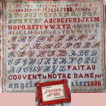 MOJO STITCHES  "Notre Dame Alphabets & Joyeux Noel"  Counted Cross Stitch Pattern  French Sampler  Pattern Only
