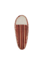 SAJOU Scissor Case Bordeaux Stripe - Medium - matt Coated Cotton, Made in France
