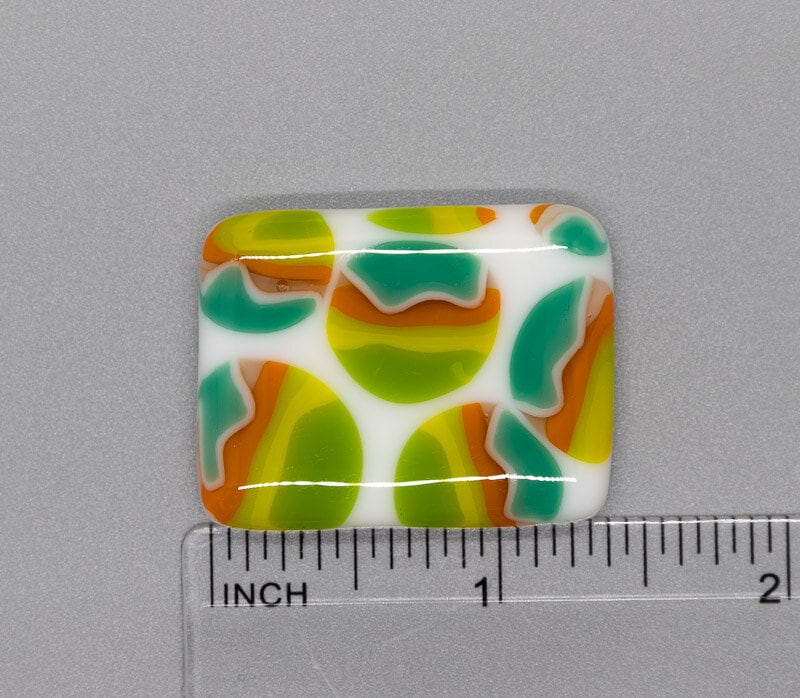BEAU VERRE ART "Fused Glass Needle Minder"  Fused Glass  Magnet  Beautiful Colors & Movement, Needleminder  One-of-a-Kind, Handcrafted