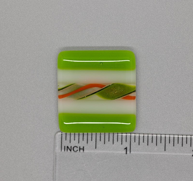 BEAU VERRE ART "Fused Glass Needle Minder"  Fused Glass  Magnet  Beautiful Colors & Movement, Needleminder  One-of-a-Kind, Handcrafted
