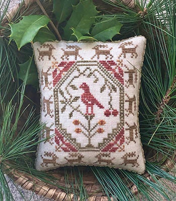 KATHY BARRICK "A Christmas Pin Pillow" Counted Cross Stitch Pattern, Chart, Holiday, Pattern Only