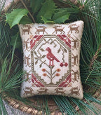 KATHY BARRICK "A Christmas Pin Pillow" Counted Cross Stitch Pattern, Chart, Holiday, Pattern Only