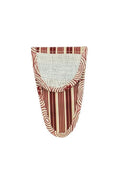 SAJOU Scissor Case Bordeaux Stripe - Medium - matt Coated Cotton, Made in France
