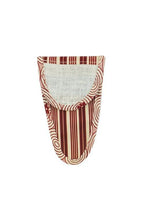 SAJOU Scissor Case Bordeaux Stripe - Medium - matt Coated Cotton, Made in France