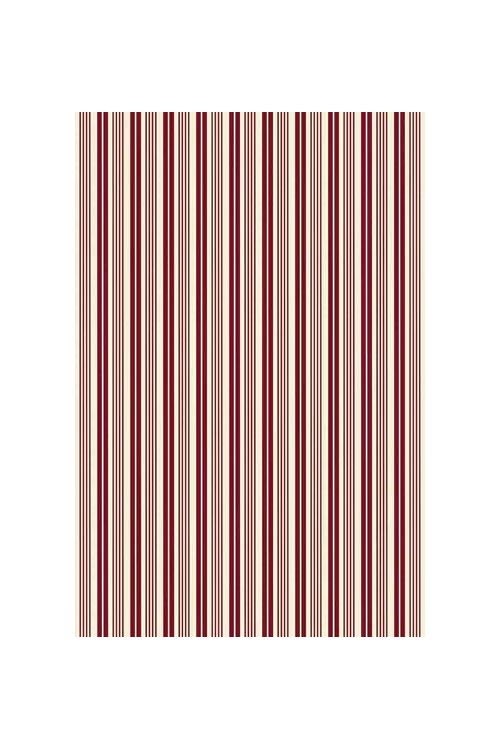SAJOU Scissor Case Bordeaux Stripe - Medium - matt Coated Cotton, Made in France