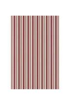 SAJOU Scissor Case Bordeaux Stripe - Medium - matt Coated Cotton, Made in France