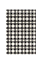 SAJOU Scissor Case Black Checkered - Medium - matt Coated Cotton, Made in France
