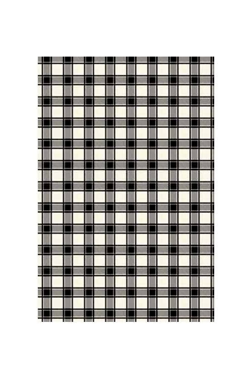 SAJOU Scissor Case Black Checkered - Medium - matt Coated Cotton, Made in France