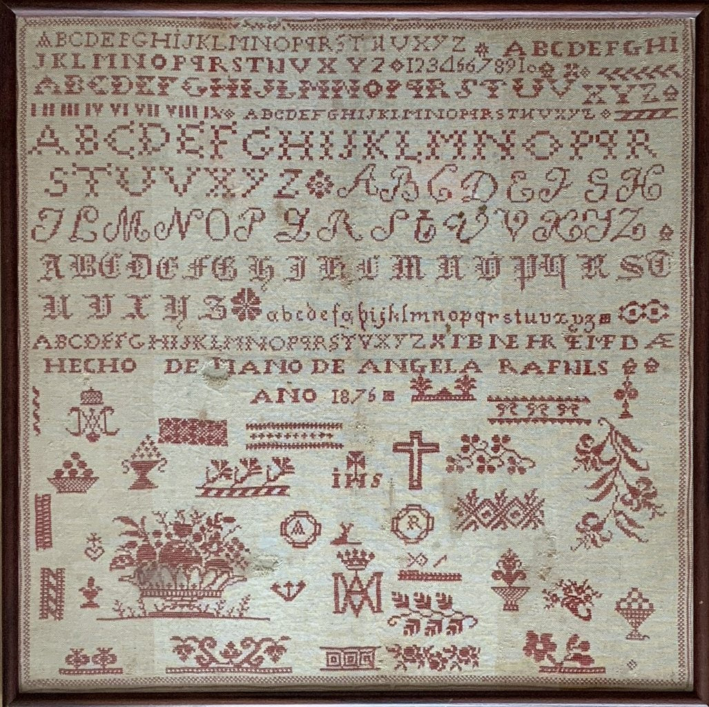 Reflets de Soie ~ Angela Rafuls 1875 ~ Counted Cross Stitch Pattern, Chart, Spanish Sampler Reproduction, Pattern Only