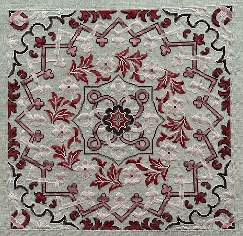 Reflets de Soie ~ Entrelacs Roses~ Counted Cross Stitch Pattern, Chart, Pattern Only