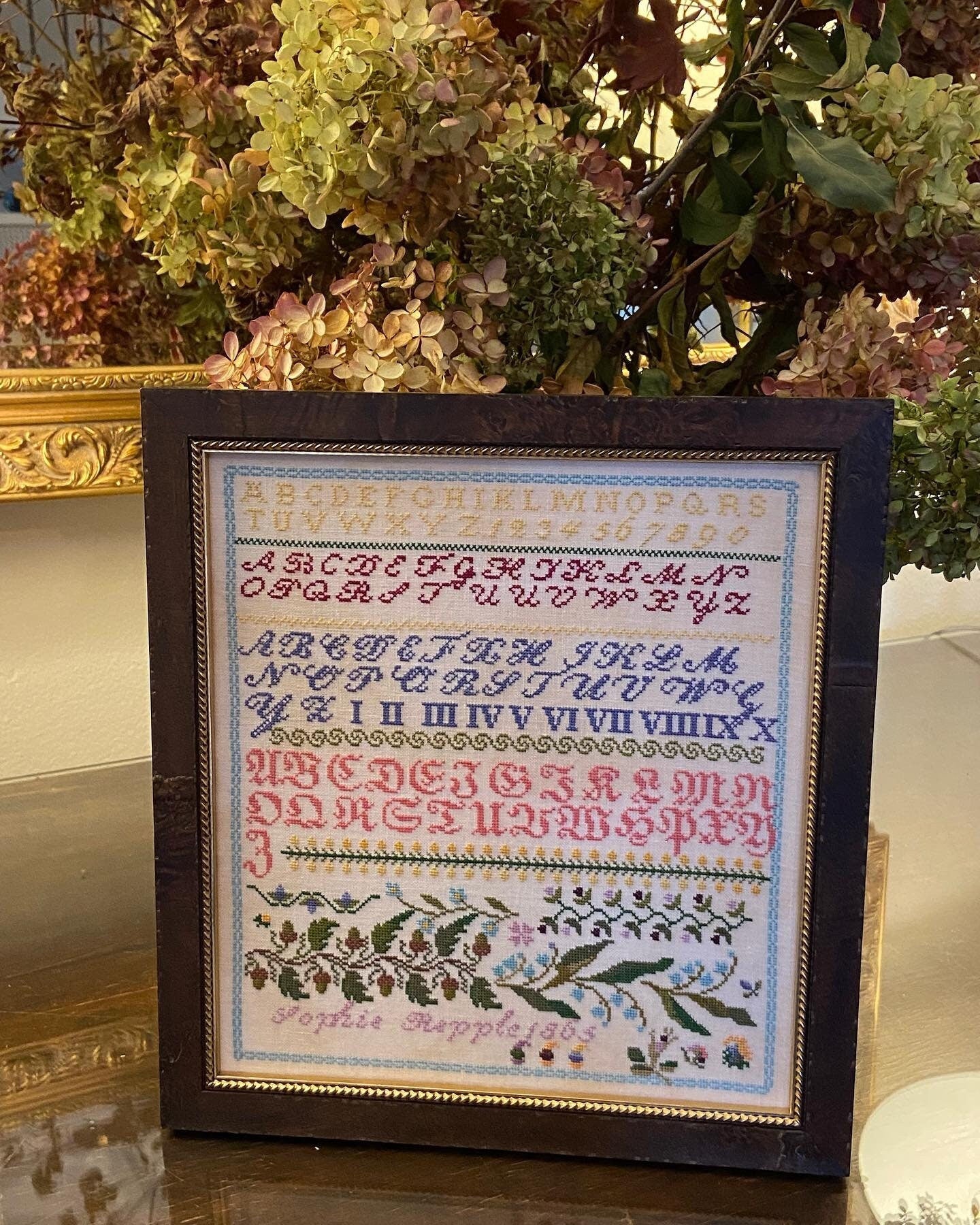 JUST STITCHING ALONG "Sophie Repple 1865" Counted Cross Stitch Pattern, Chart, Sampler, Pattern Only
