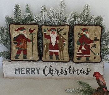 SANTAS REVISITED XI ~ The 2009, 2011 & 2016 Schooler Santas by Prairie Schooler Counted Cross Stitch Pattern, Hoffman Reprint, Book No. 216