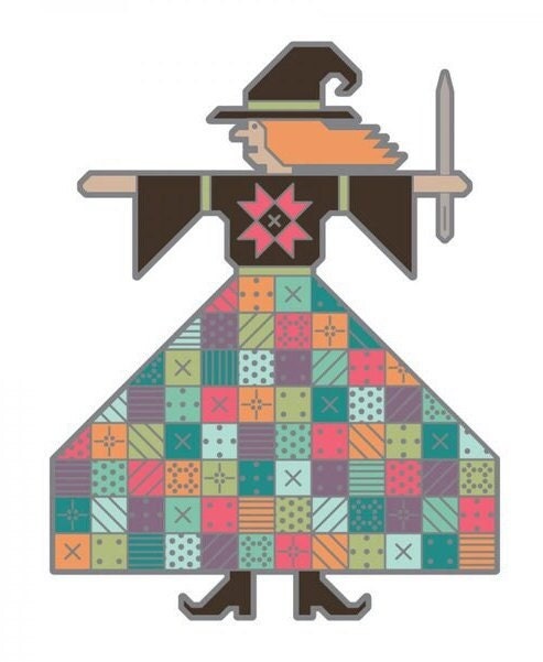 LORI HOLT "Quilted Witch Magnetic Needle Minder" Enamel Needle Minder, Lori Holt of Been In My Bonnet Co. For It's Sew Emma, Needleminder