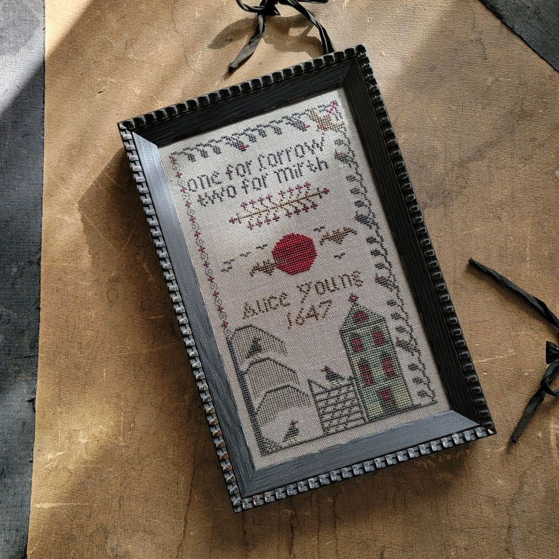 THE WISHING THORN "Alice Young 1647 Sampler"  Counted Cross Stitch Pattern  Beautiful! Pattern Only