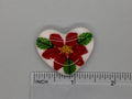 BEAU VERRE ART "Poinsettia Needle Minder"  Fused Glass  Magnet  Christmas Needleminder  Holiday Spirit, One-of-a-Kind, Handcrafted