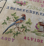 Reflets de Soie ~ Alvide Lotte 1864 ~ Counted Cross Stitch Pattern, Chart, French Sampler Reproduction, Pattern Only