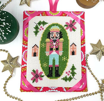 TINY MODERNIST "Nordic Nutcracker" Counted Cross Stitch Pattern, Holiday, Christmas, Ornaments, Chart, Pattern Only