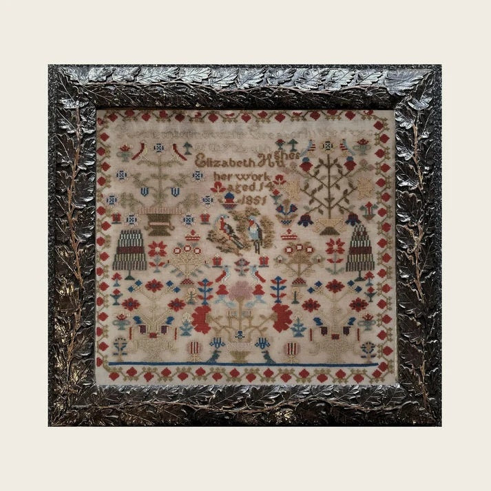 THE WISHING THORN "Elizabeth Hughes 1851"  Counted Cross Stitch Pattern  Chart, Sampler, Pattern Only