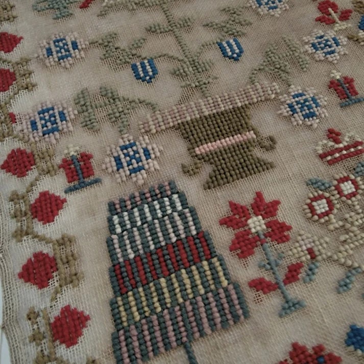 THE WISHING THORN "Elizabeth Hughes 1851"  Counted Cross Stitch Pattern  Chart, Sampler, Pattern Only