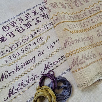 THE WISHING THORN "Mathilda Mansson 1877 Sampler"  Counted Cross Stitch Pattern  Chart, Pattern Only