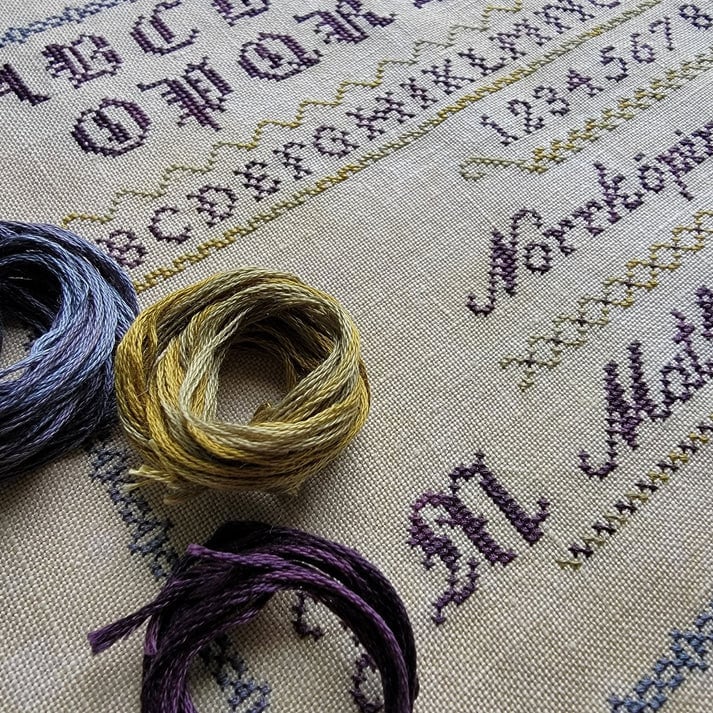 THE WISHING THORN "Mathilda Mansson 1877 Sampler"  Counted Cross Stitch Pattern  Chart, Pattern Only