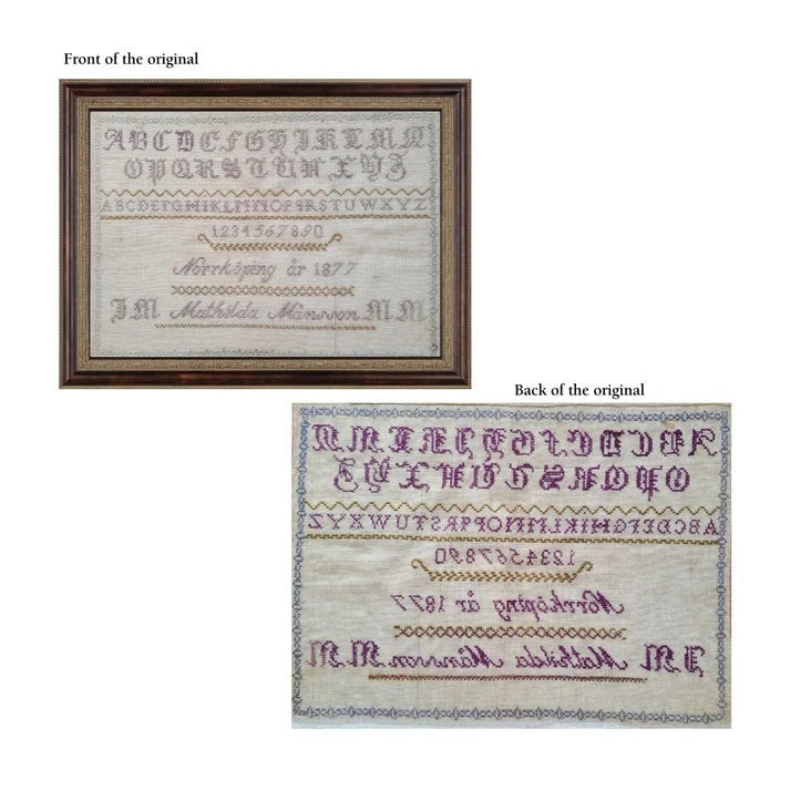 THE WISHING THORN "Mathilda Mansson 1877 Sampler"  Counted Cross Stitch Pattern  Chart, Pattern Only