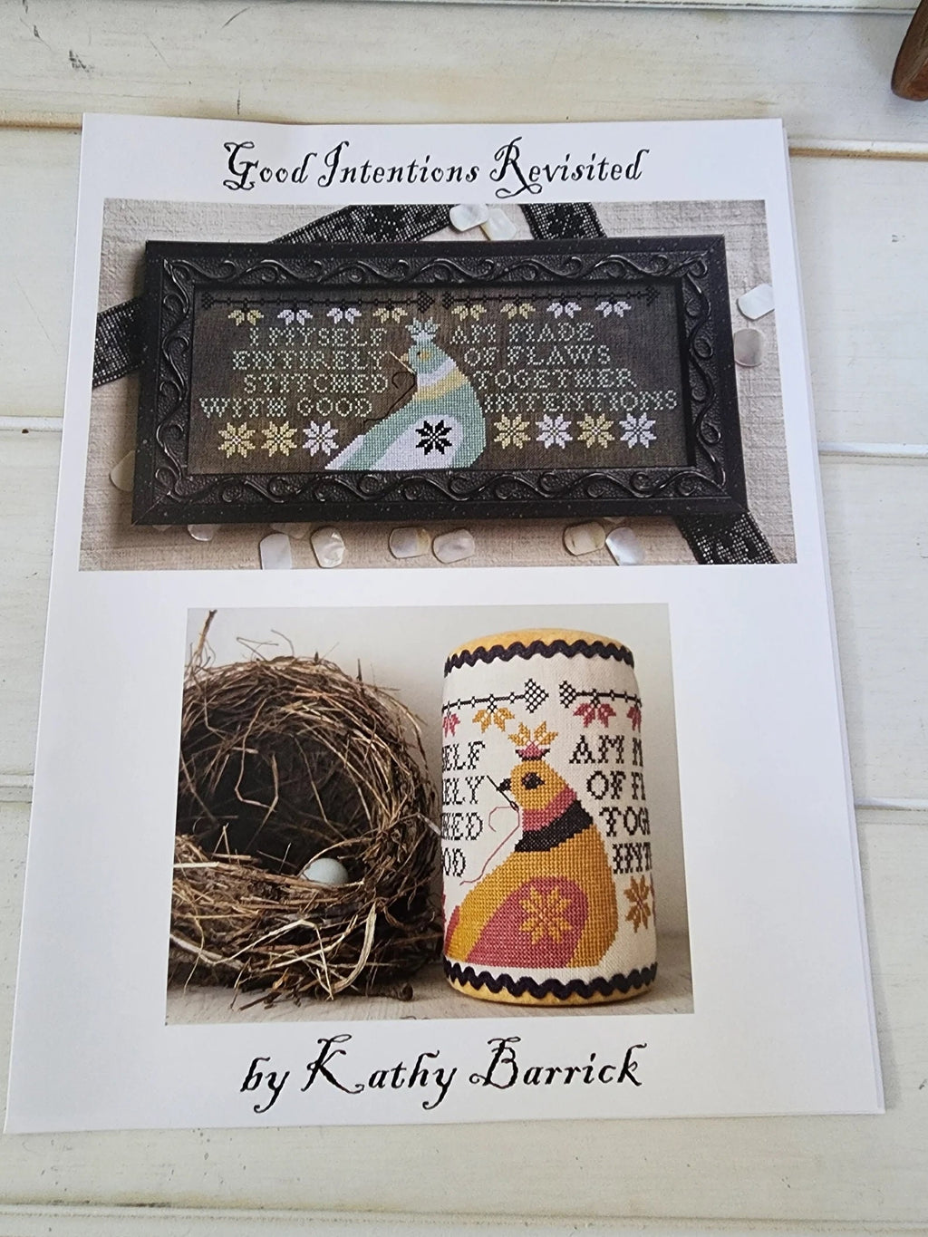 KATHY BARRICK "Good Intentions Revisited" Counted Cross Stitch Pattern, Chart, Sampler, Pattern Only