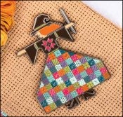 LORI HOLT "Quilted Witch Magnetic Needle Minder" Enamel Needle Minder, Lori Holt of Been In My Bonnet Co. For It's Sew Emma, Needleminder