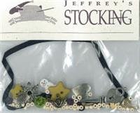 SHEPHERD'S BUSH PRINTWORKS "Jeffery's Stocking" Cross Stitch Pattern and Charm Pack Included, Christmas, Santa, Sampler