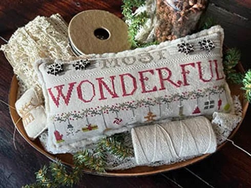 SHAKESPEARE'S PEDDLER "Most Wonderful" Counted Cross Stitch Pattern, Chart, Holidays, Christmas, Home, Pattern Only