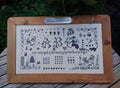 COULEUR D'ETOILE "La Lecon de Flore", Counted Cross Stitch Pattern, Sampler, Paper Pattern, Made in France