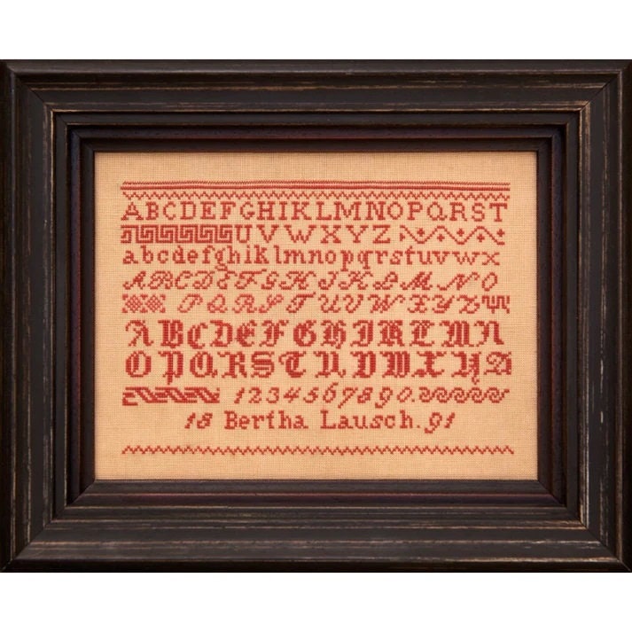 Hands Across The Sea Samplers "Bertha Lausch 1891" Counted Cross Stitch Pattern, Sampler, Chart, Pattern Booklet