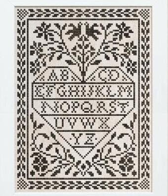 MODERN FOLK Embroidery "Love Letters" Counted Cross Stitch Pattern, Chart, Pattern Only